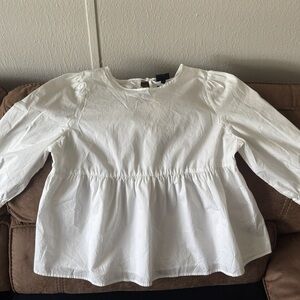 Who What Wear Bright White Blouse